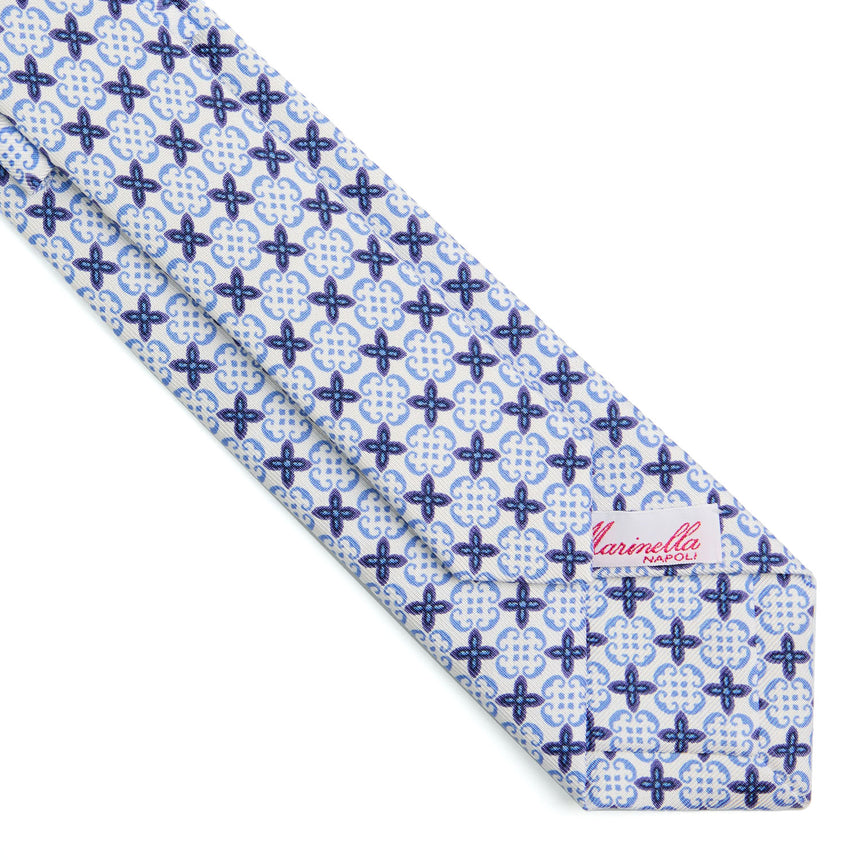 LIGHT BLUE CLASSIC LADY PRINTED SILK TIE