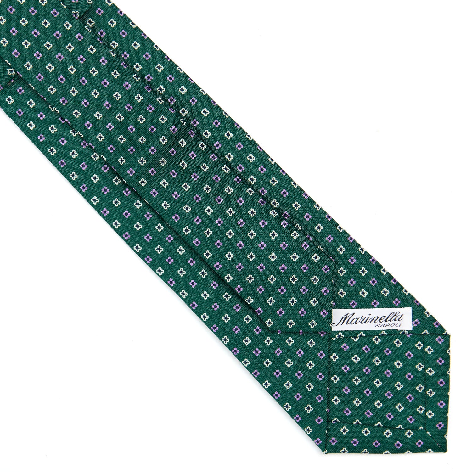 【とも様】E. Marinella ダークグリーン 花柄 ネクタイ Dark Green Extra Long Sartorial Silk Tie - Small Flower Pattern