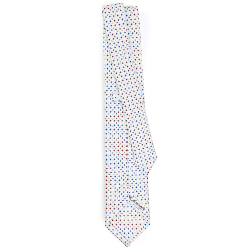 WHITE EXTRA LONG SARTORIAL SILK TIE
