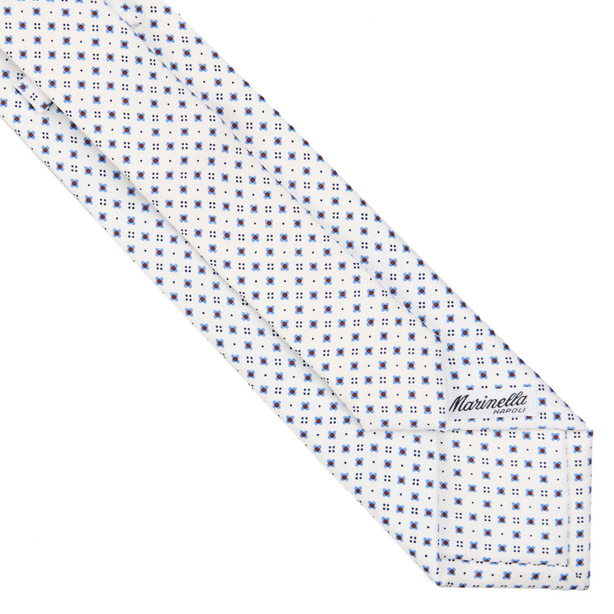 WHITE EXTRA LONG SARTORIAL SILK TIE