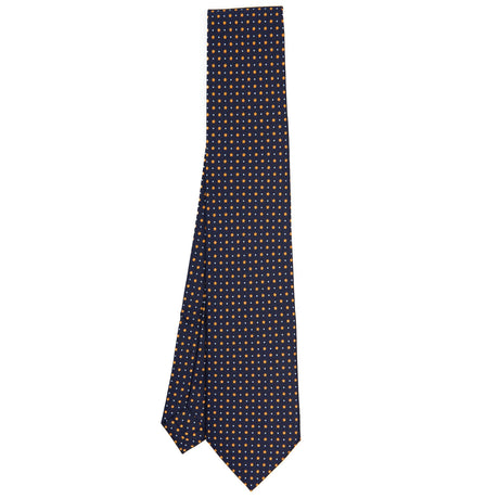 CRAVATTA SARTORIALE EXTRA LONG IN SETA BLU SCURO