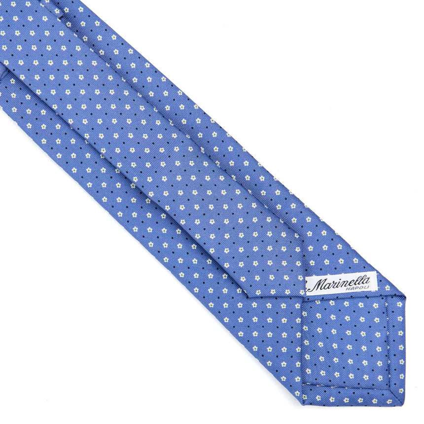 CRAVATTA SARTORIALE EXTRA LONG IN SETA AZZURRO POLVERE