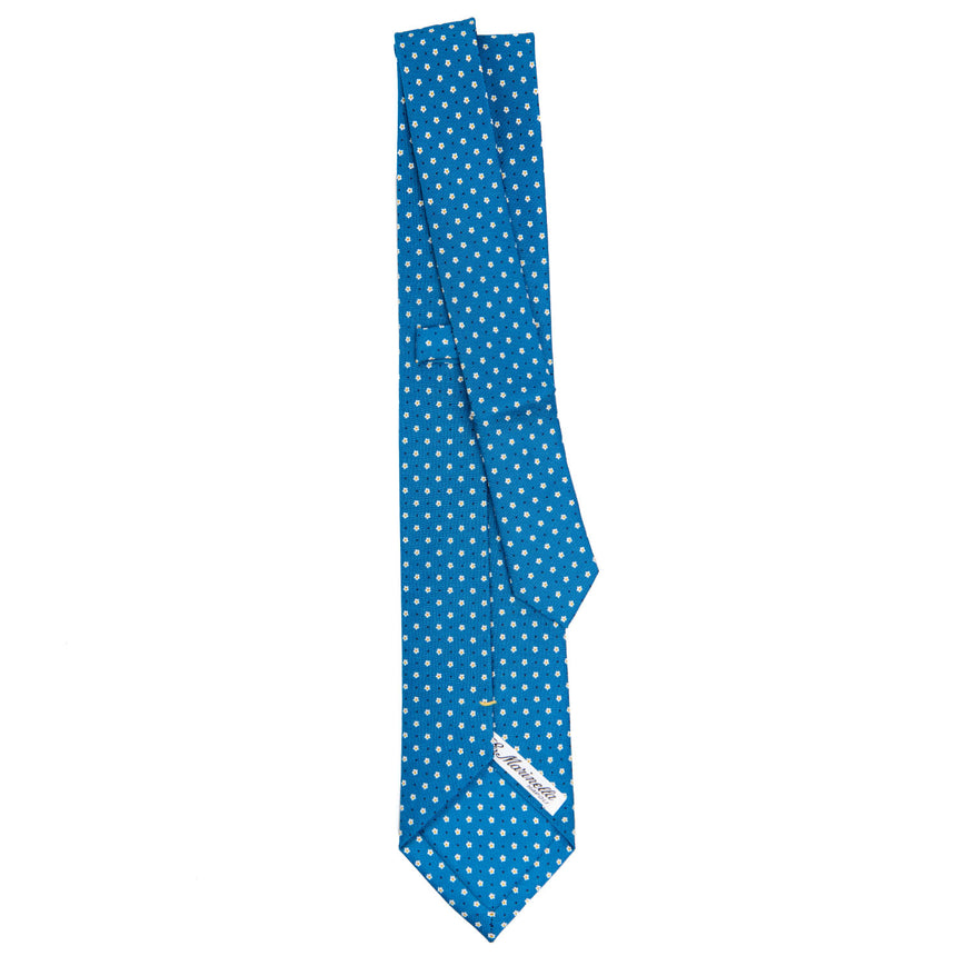 mid_blue_extra_long_sartorial_silk_tie_small_flower_pattern_full_back_view