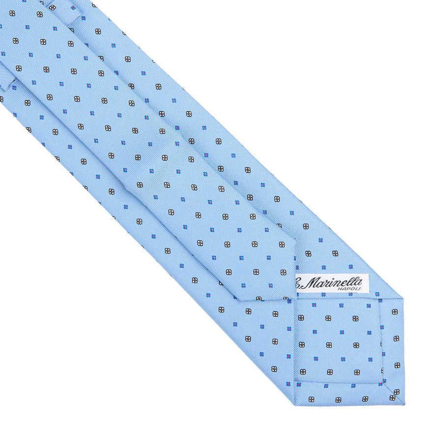 CRAVATTA SARTORIALE EXTRA LONG IN SETA AZZURRA