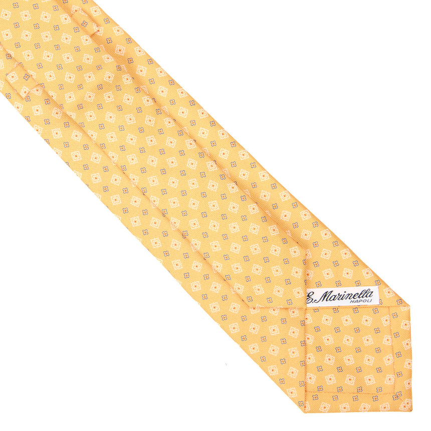 CRAVATTA SARTORIALE EXTRA LONG IN SETA GIALLA