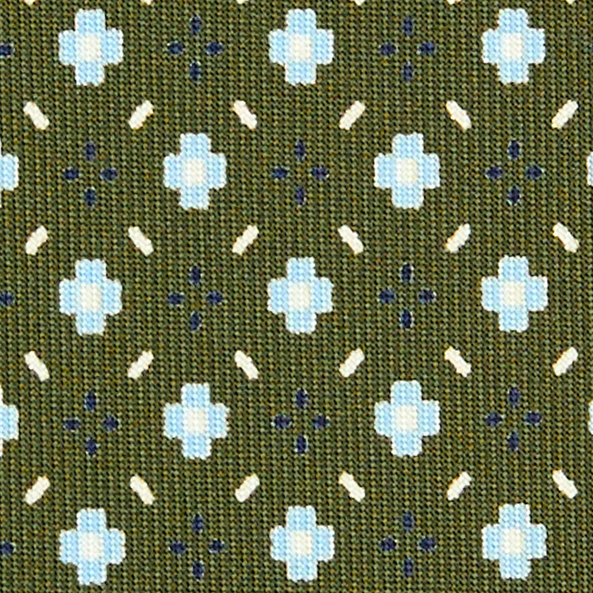 OLIVE GREEN EXTRA LONG SARTORIAL SILK TIE