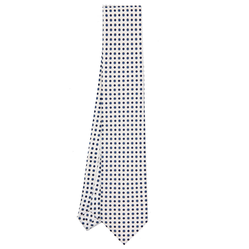 WHITE EXTRA LONG SARTORIAL SILK TIE