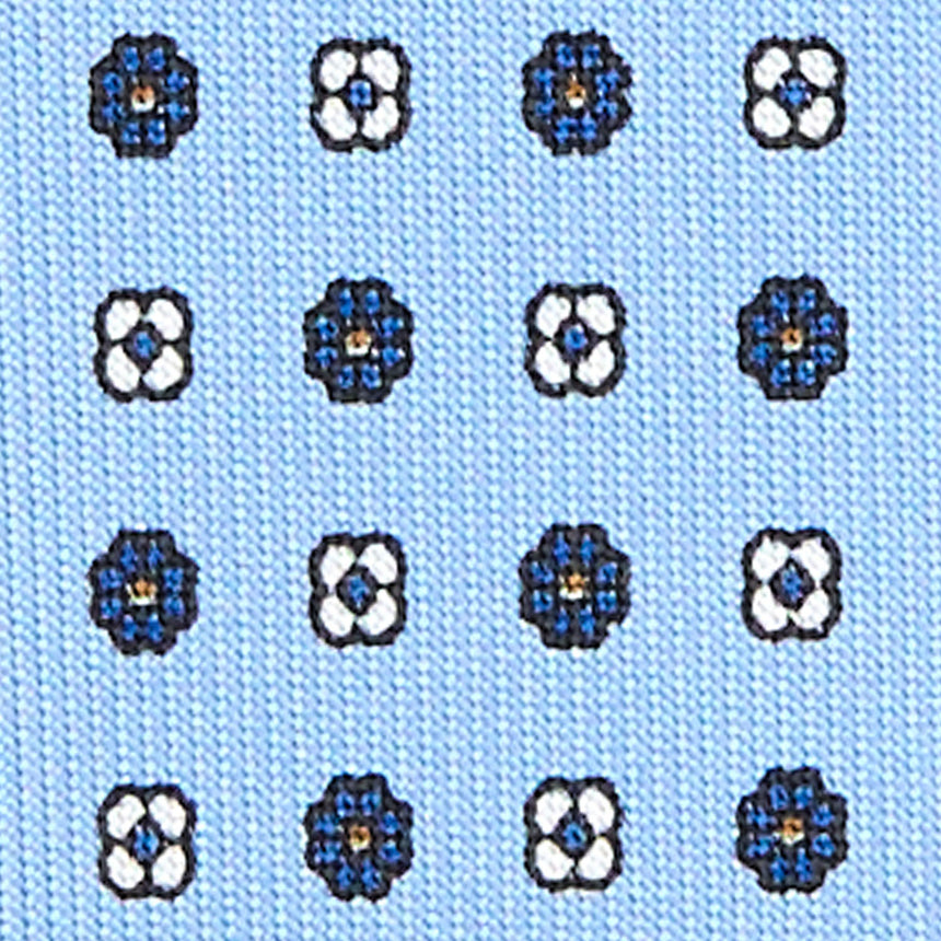 CRAVATTA SARTORIALE EXTRA LONG IN SETA AZZURRA
