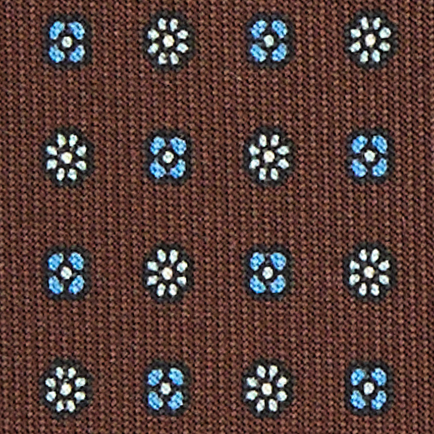 CRAVATTA SARTORIALE EXTRA LONG IN SETA MARRONE SCURO