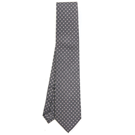 CRAVATTA SARTORIALE EXTRA LONG IN SETA GRIGIO SCURO