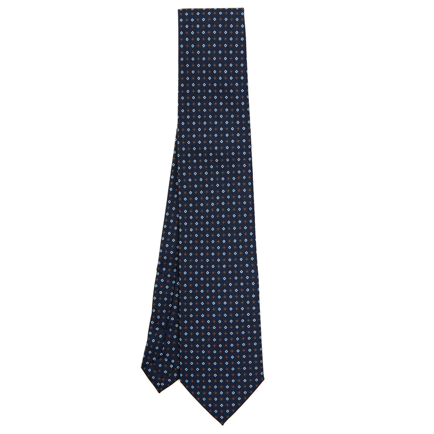 CRAVATTA SARTORIALE EXTRA LONG IN SETA BLU SCURO
