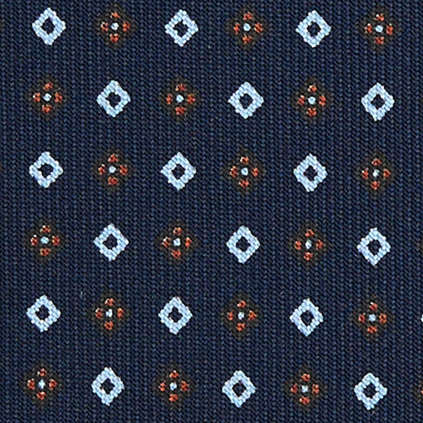 CRAVATTA SARTORIALE EXTRA LONG IN SETA BLU SCURO