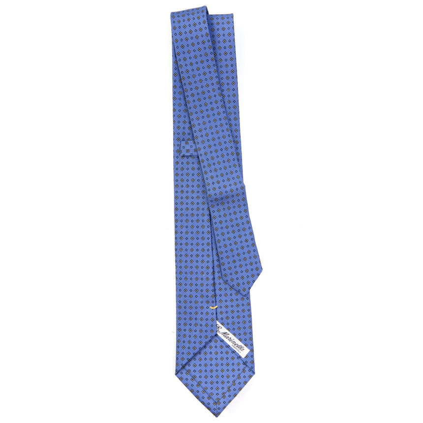 CRAVATTA SARTORIALE EXTRA LONG IN SETA AZZURRO POLVERE