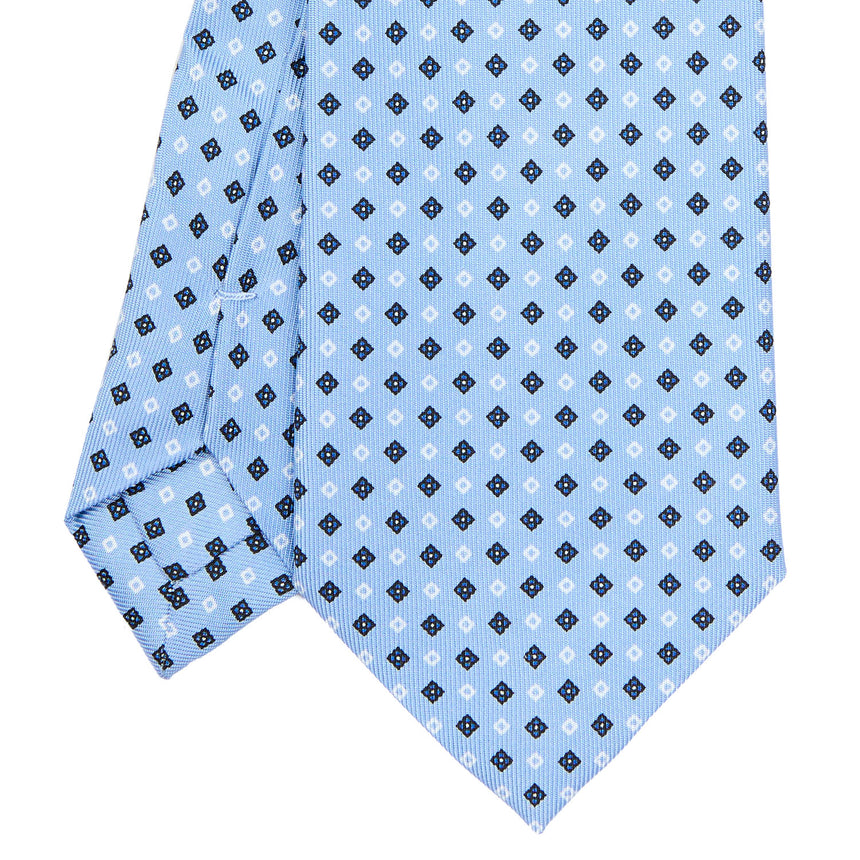 CRAVATTA SARTORIALE EXTRA LONG IN SETA AZZURRA