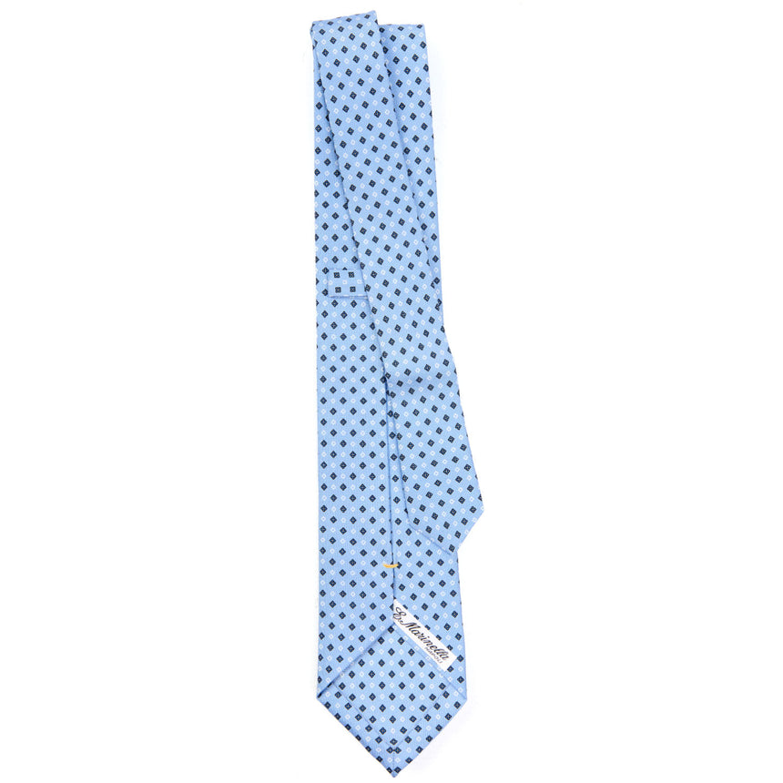CRAVATTA SARTORIALE EXTRA LONG IN SETA AZZURRA