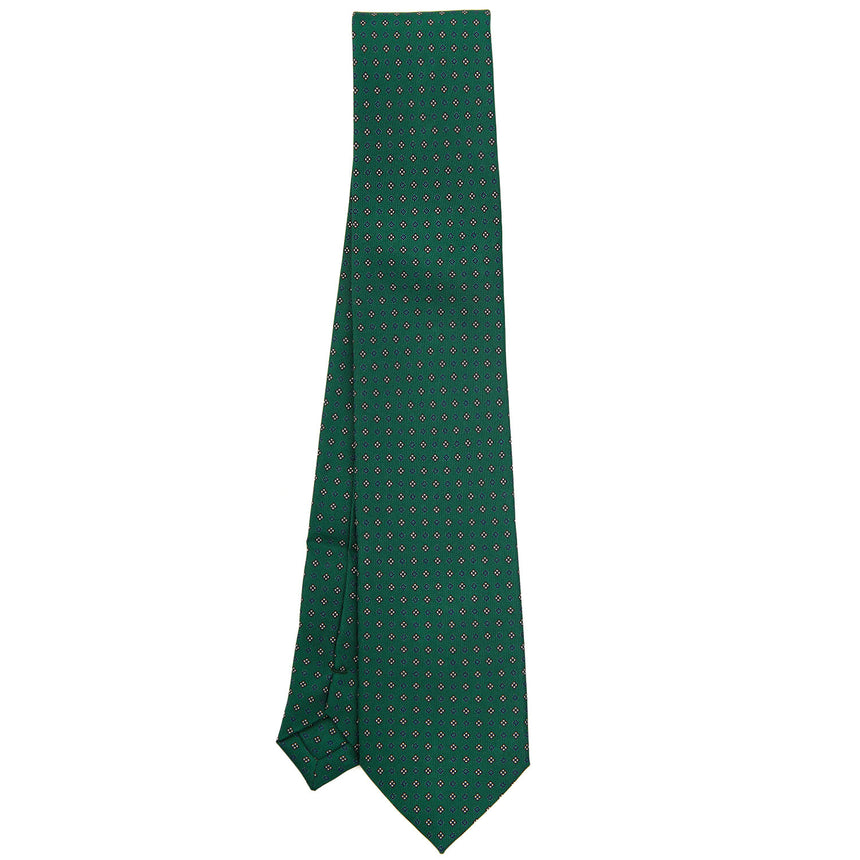CRAVATTA SARTORIALE EXTRA LONG IN SETA VERDE SCURO