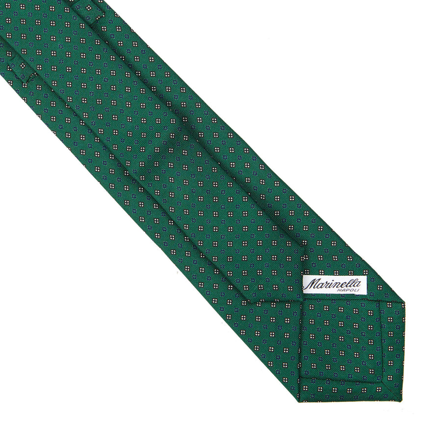 CRAVATTA SARTORIALE EXTRA LONG IN SETA VERDE SCURO