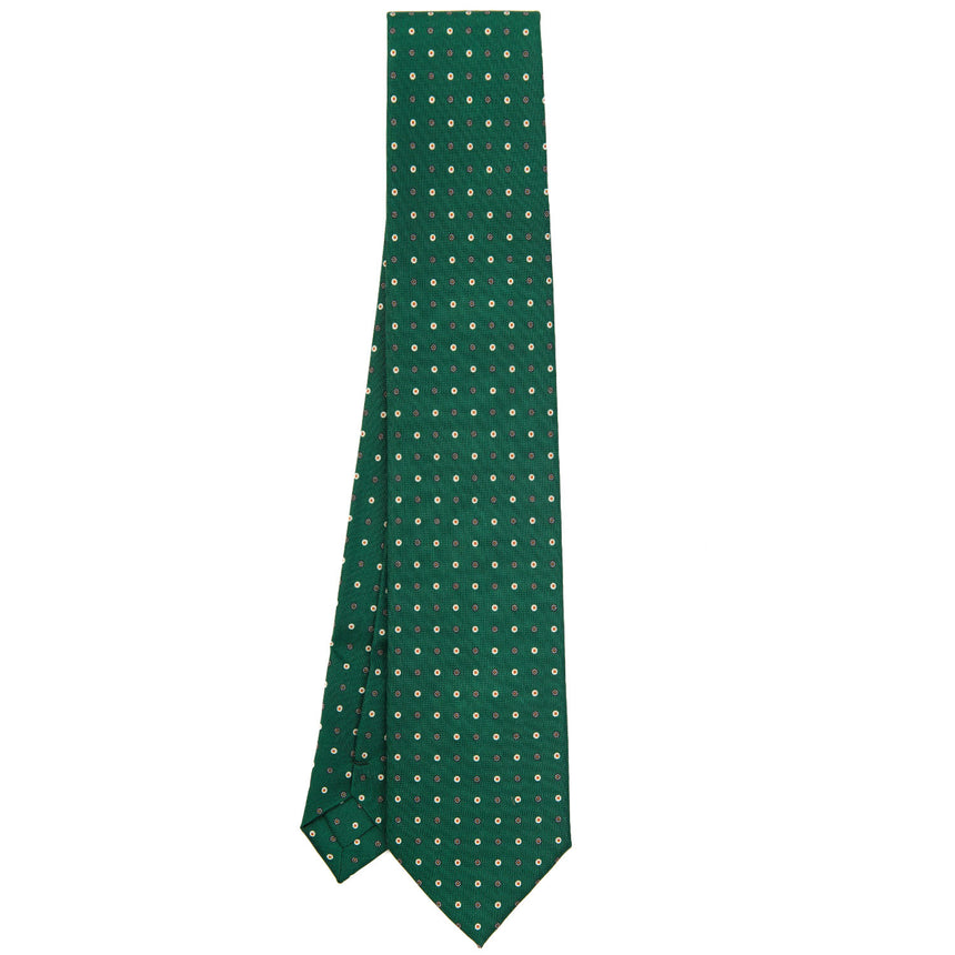 CRAVATTA SARTORIALE EXTRA LONG IN SETA VERDE SCURO