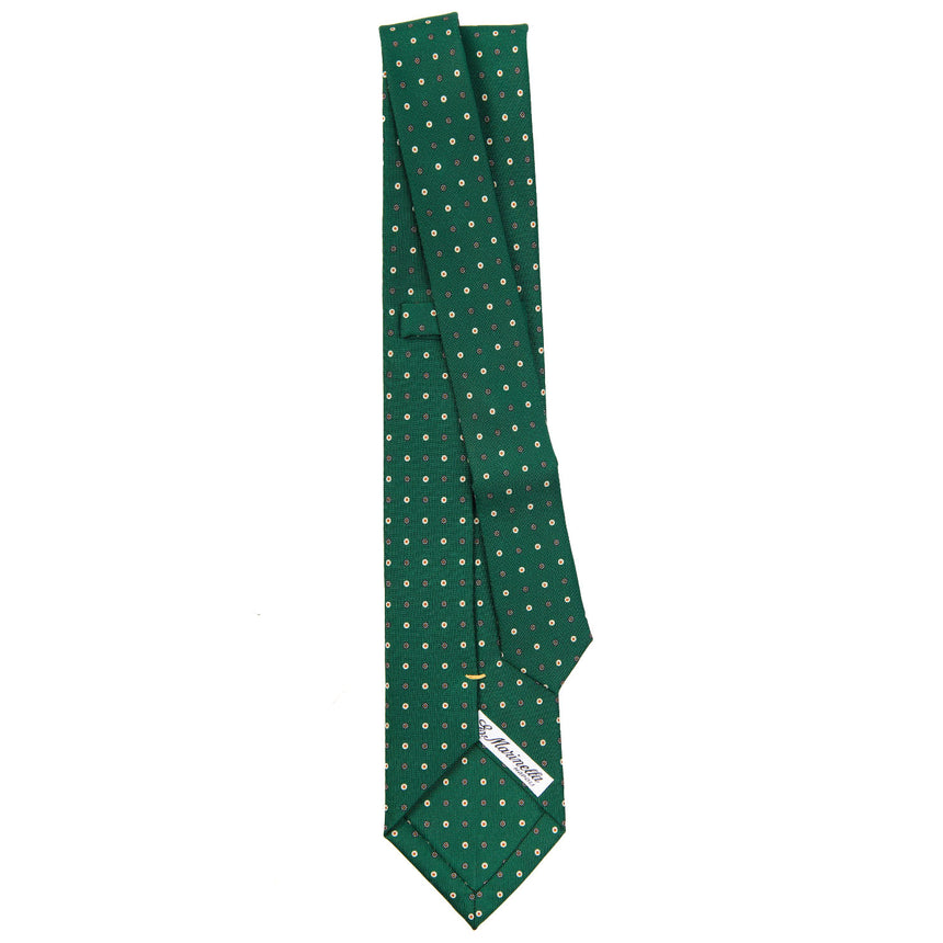 CRAVATTA SARTORIALE EXTRA LONG IN SETA VERDE SCURO