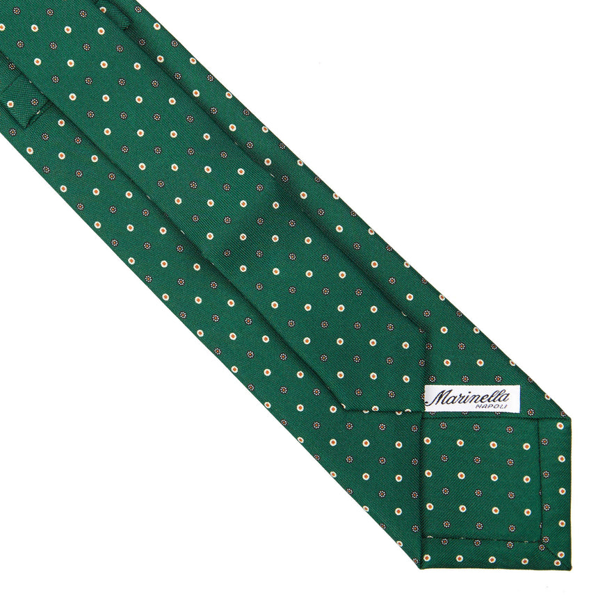 CRAVATTA SARTORIALE EXTRA LONG IN SETA VERDE SCURO