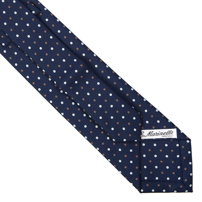 CRAVATTA SARTORIALE EXTRA LONG IN SETA BLU SCURO