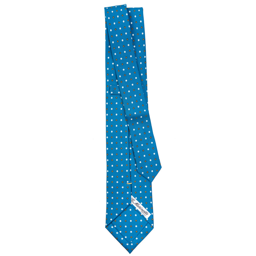 MID BLUE EXTRA LONG SARTORIAL SILK TIE