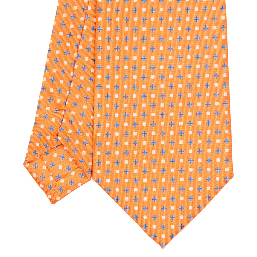 CRAVATTA SARTORIALE EXTRA LONG IN SETA ARANCIONE