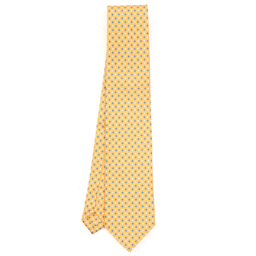 CRAVATTA SARTORIALE EXTRA LONG IN SETA GIALLA
