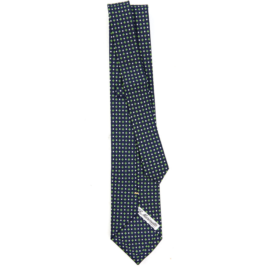 CRAVATTA SARTORIALE EXTRA LONG IN SETA BLU SCURO