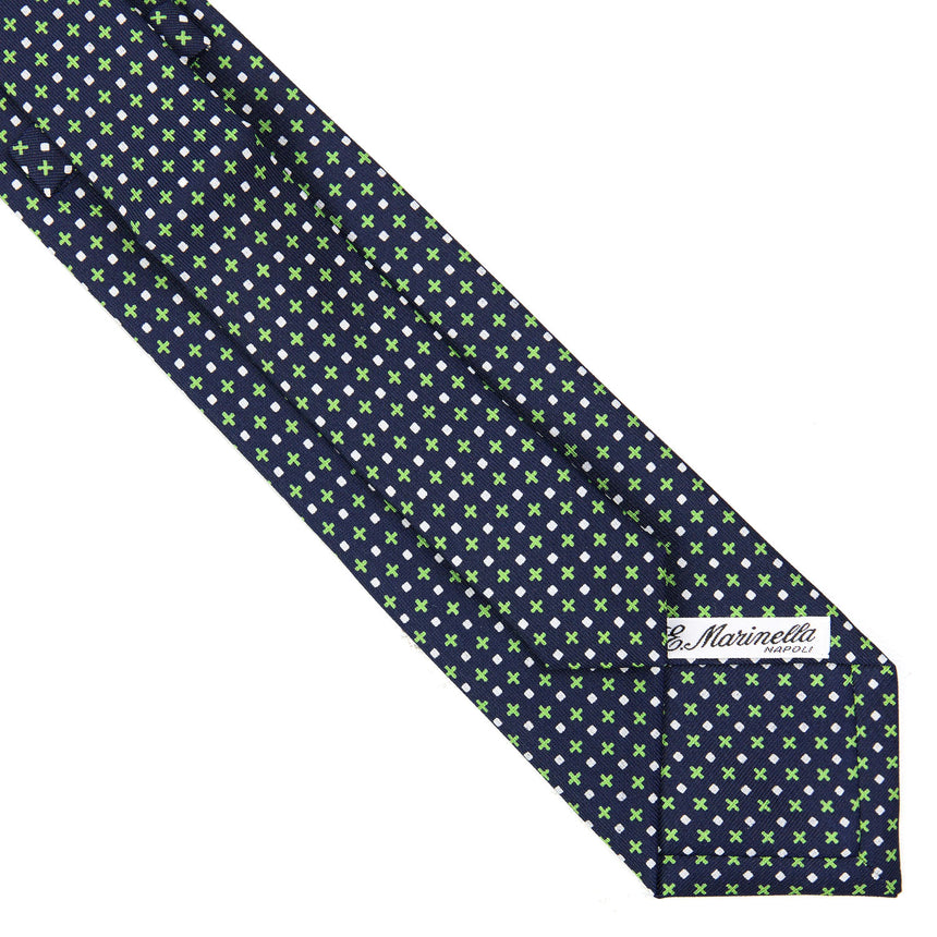 CRAVATTA SARTORIALE EXTRA LONG IN SETA BLU SCURO