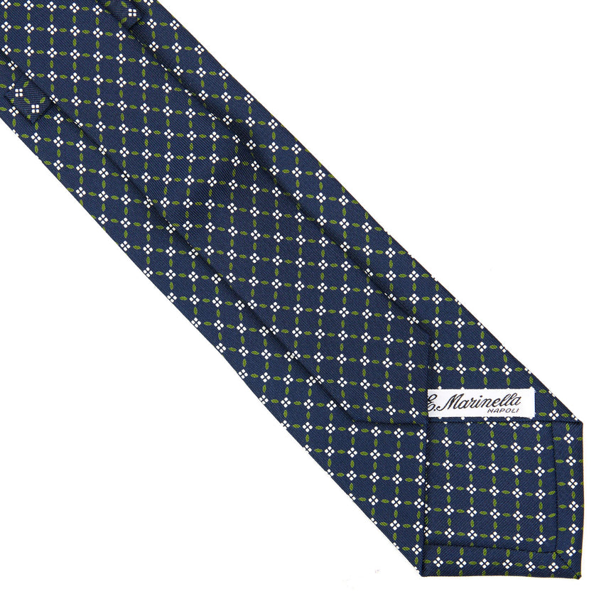 CRAVATTA SARTORIALE EXTRA LONG IN SETA BLU SCURO