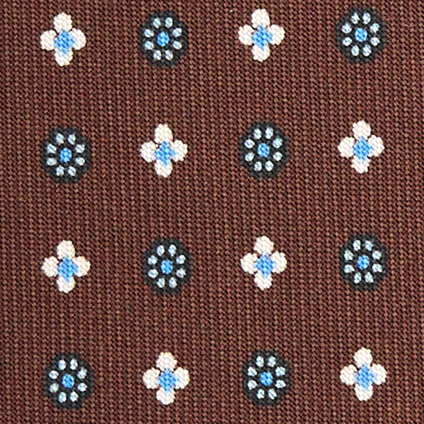 CRAVATTA SARTORIALE EXTRA LONG IN SETA MARRONE SCURO