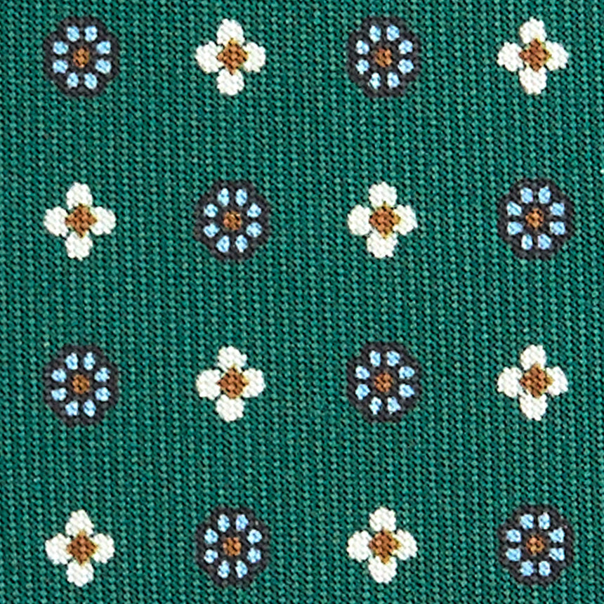 CRAVATTA SARTORIALE EXTRA LONG IN SETA VERDE SCURO