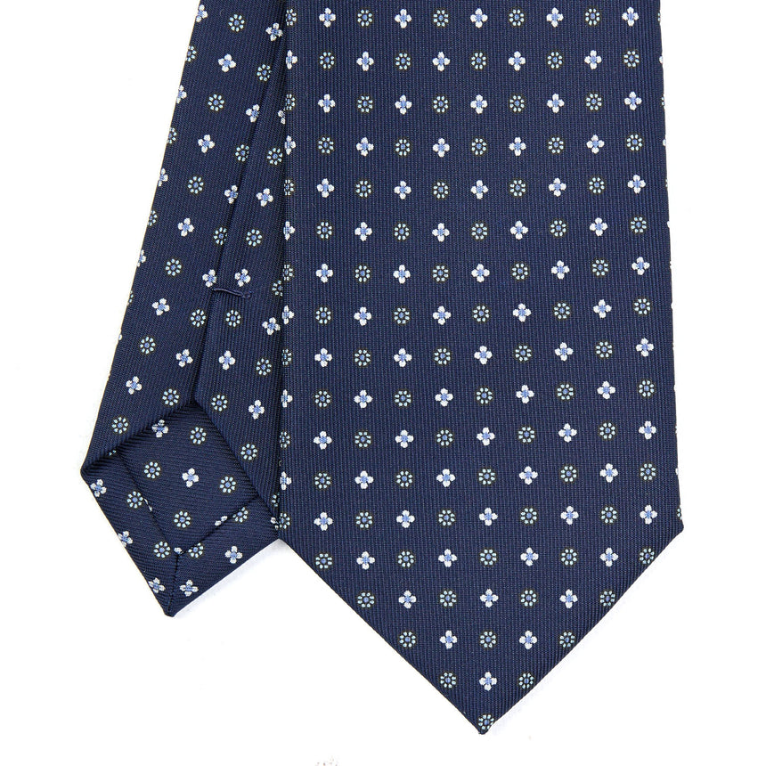 CRAVATTA SARTORIALE EXTRA LONG IN SETA BLU SCURO