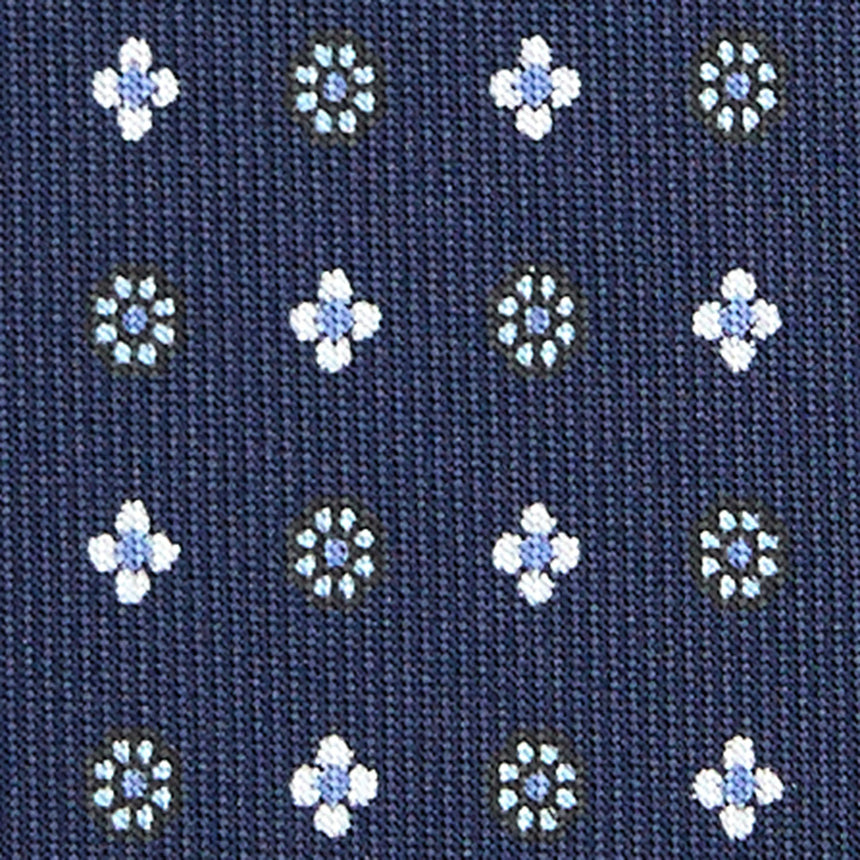 CRAVATTA SARTORIALE EXTRA LONG IN SETA BLU SCURO