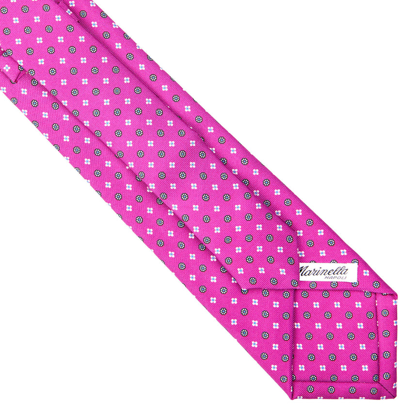 CRAVATTA SARTORIALE EXTRA LONG IN SETA FUCSIA