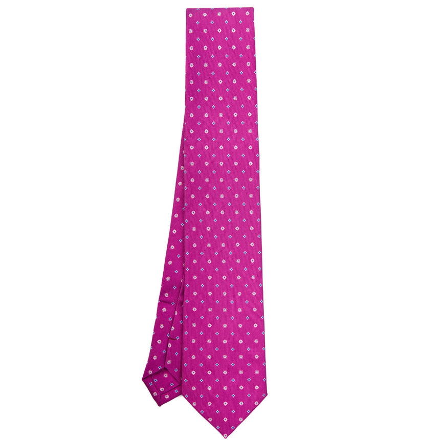 CRAVATTA SARTORIALE EXTRA LONG IN SETA FUCSIA