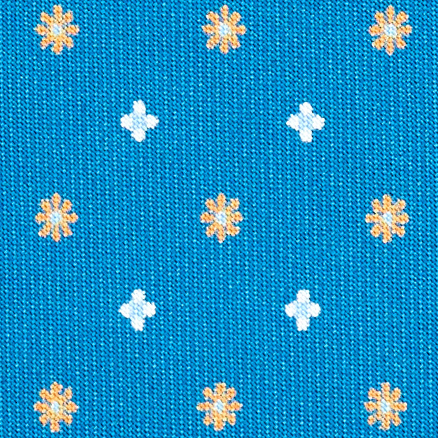 CRAVATTA SARTORIALE EXTRA LONG IN SETA BLU MEDIO