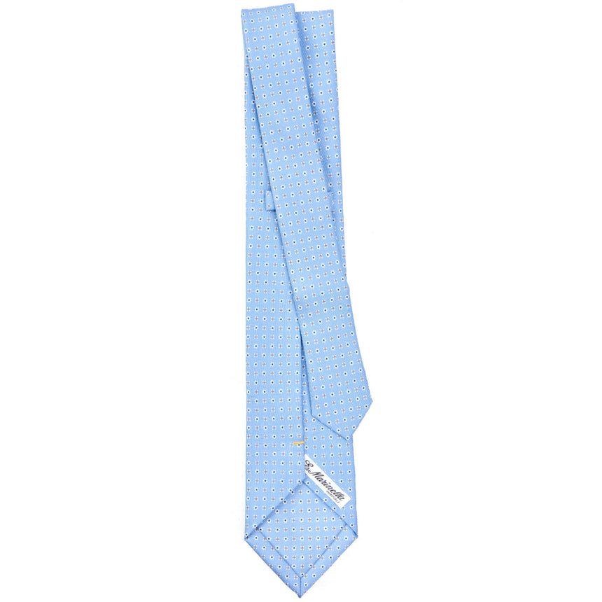 CRAVATTA SARTORIALE EXTRA LONG IN SETA AZZURRA
