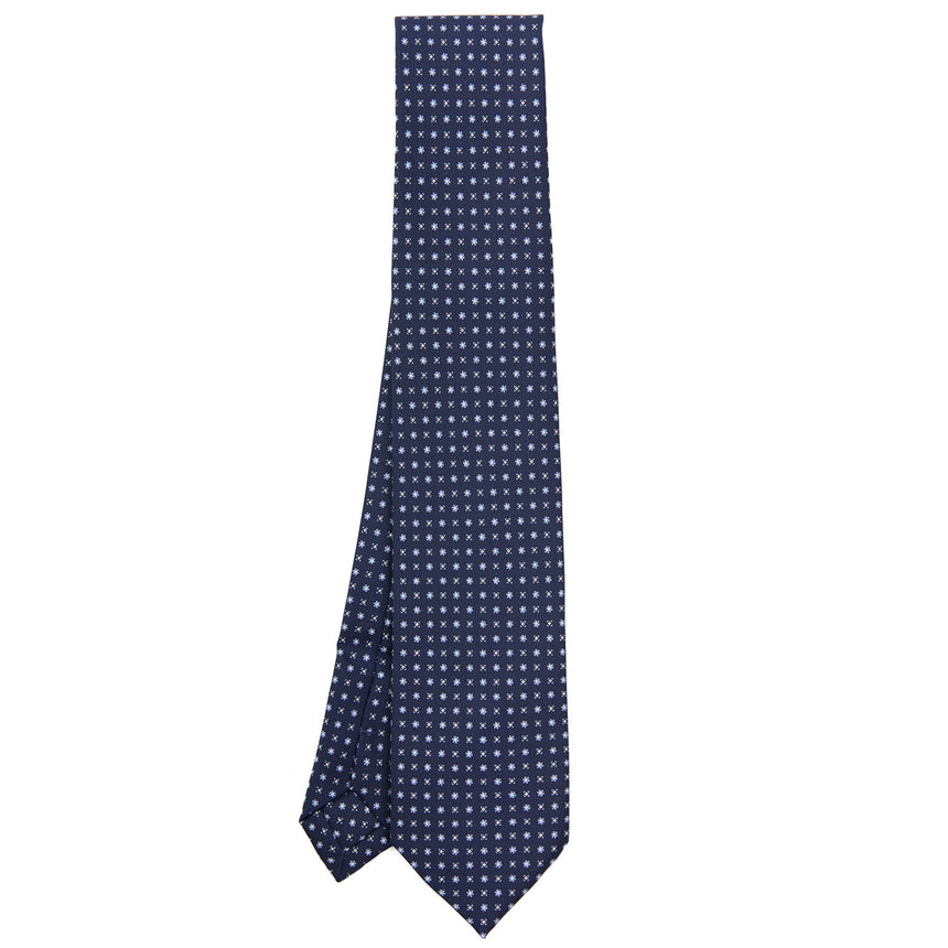 CRAVATTA SARTORIALE EXTRA LONG IN SETA BLU SCURO