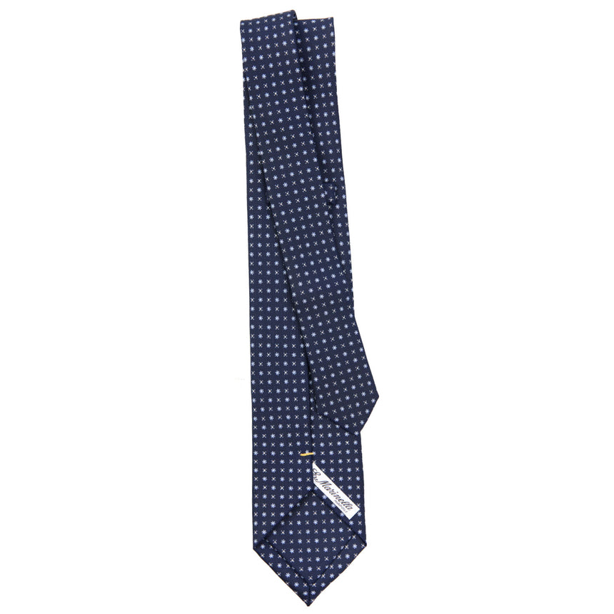 CRAVATTA SARTORIALE EXTRA LONG IN SETA BLU SCURO
