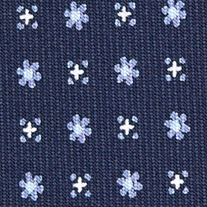 CRAVATTA SARTORIALE EXTRA LONG IN SETA BLU SCURO
