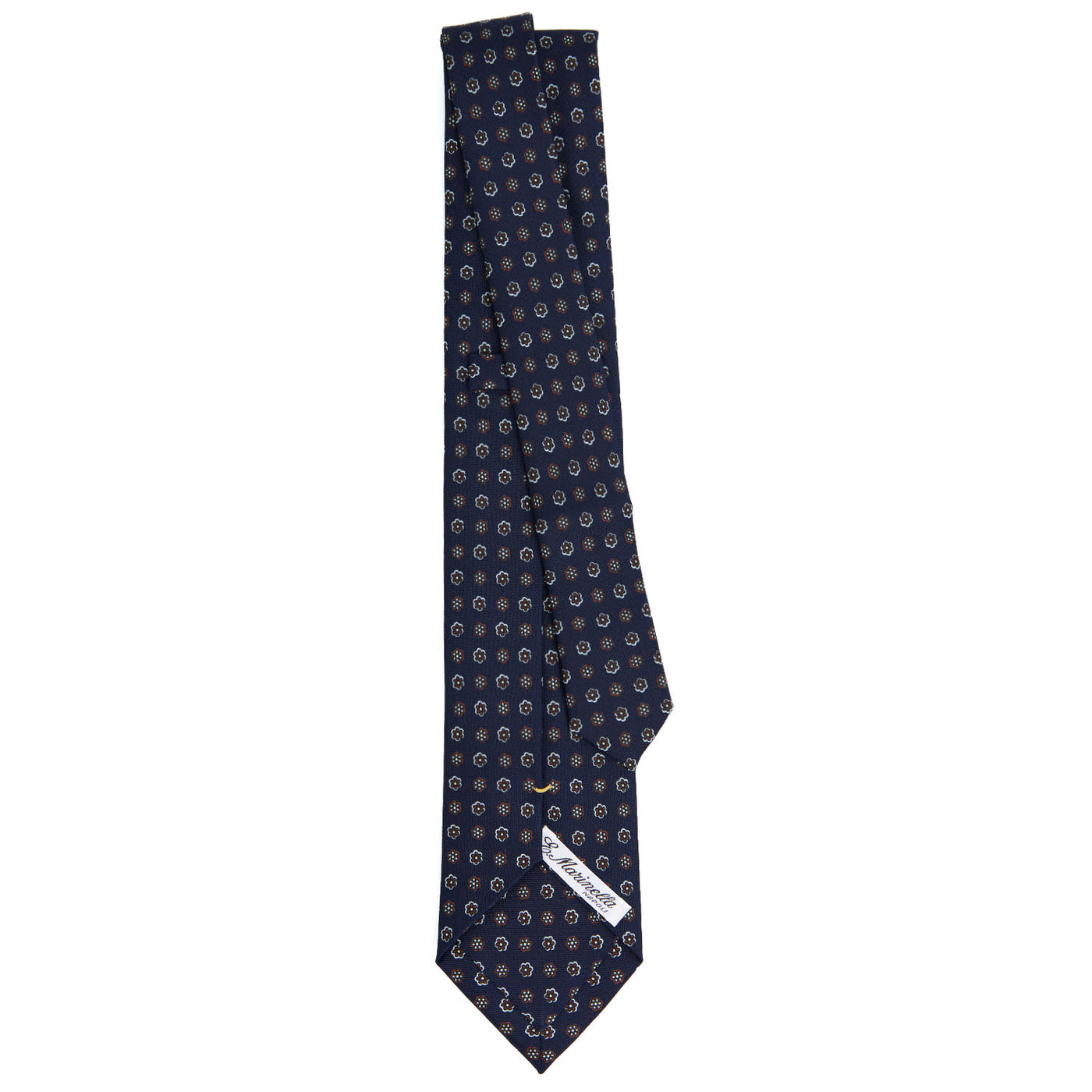 dark_blue_extra_long_sartorial_silk_tie_small_flower_pattern_full_back_view