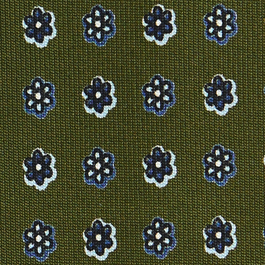 CRAVATTA SARTORIALE EXTRA LONG IN SETA VERDE OLIVA