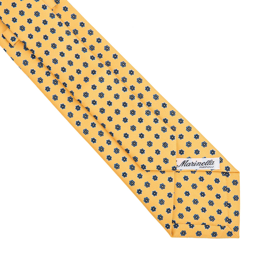 CRAVATTA SARTORIALE EXTRA LONG IN SETA GIALLA