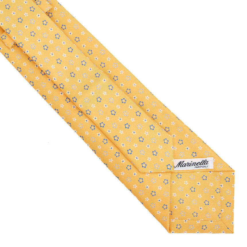 CRAVATTA SARTORIALE EXTRA LONG IN SETA GIALLA