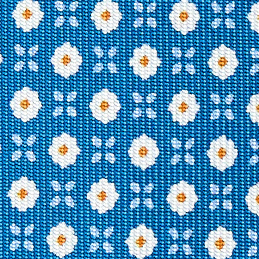 MID BLUE EXTRA LONG SARTORIAL SILK TIE