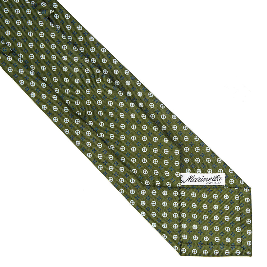 olive_green_extra_long_sartorial_silk_tie_small_flower_pattern_fabric_pattern_detail