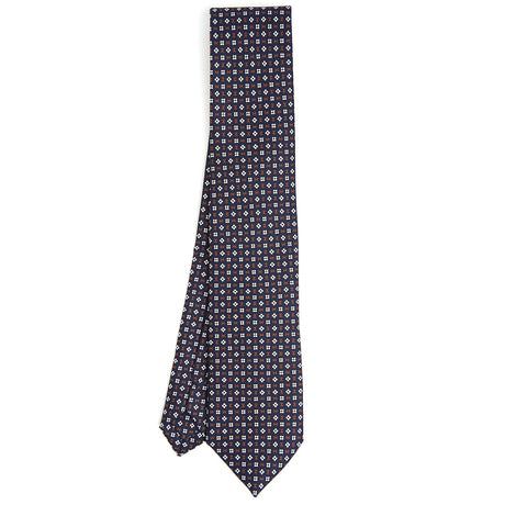 CRAVATTA SARTORIALE EXTRA LONG IN SETA BLU SCURO