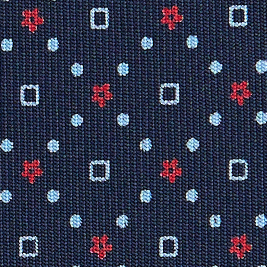 dark_blue_extra_long_sartorial_silk_tie_small_flower_pattern_fabric_pattern_detail